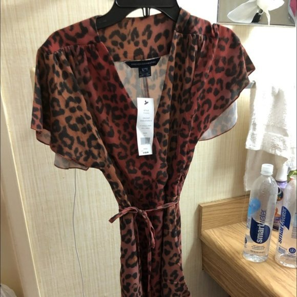 French Connection Annalia Leopard 🐆 Print Dress - Picture 9 of 9